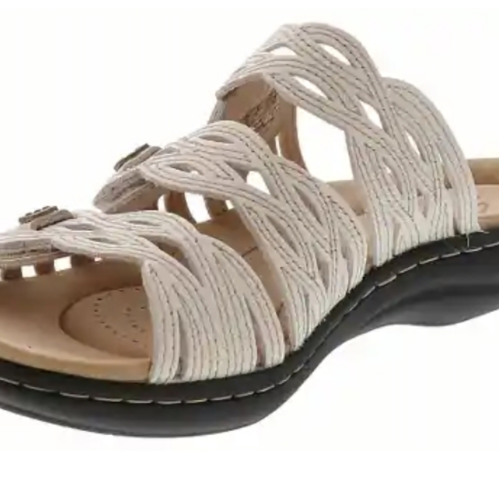 LAURIEANN RUBY SIZE 10 OFF WHITE LEATHET SANDALS Clarks Collection